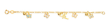 18K Gold Layered Oro Laminado Kids Bracelet 71.0180/17-6